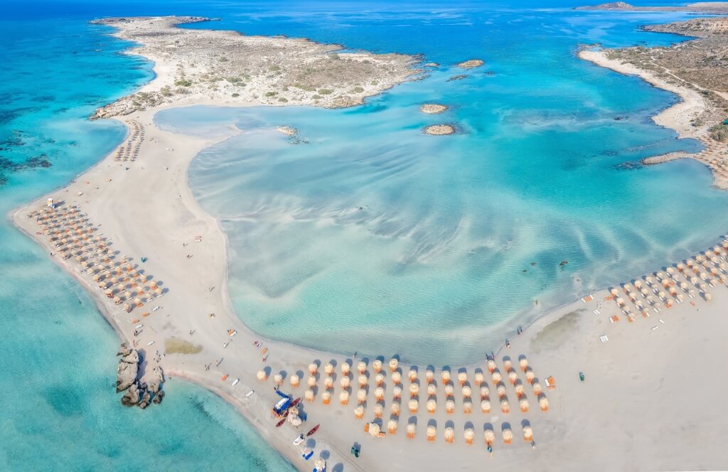 View over Elafonissi Beach