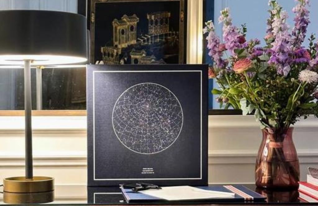 give a personalised star map as a unique 40th birthday present for women