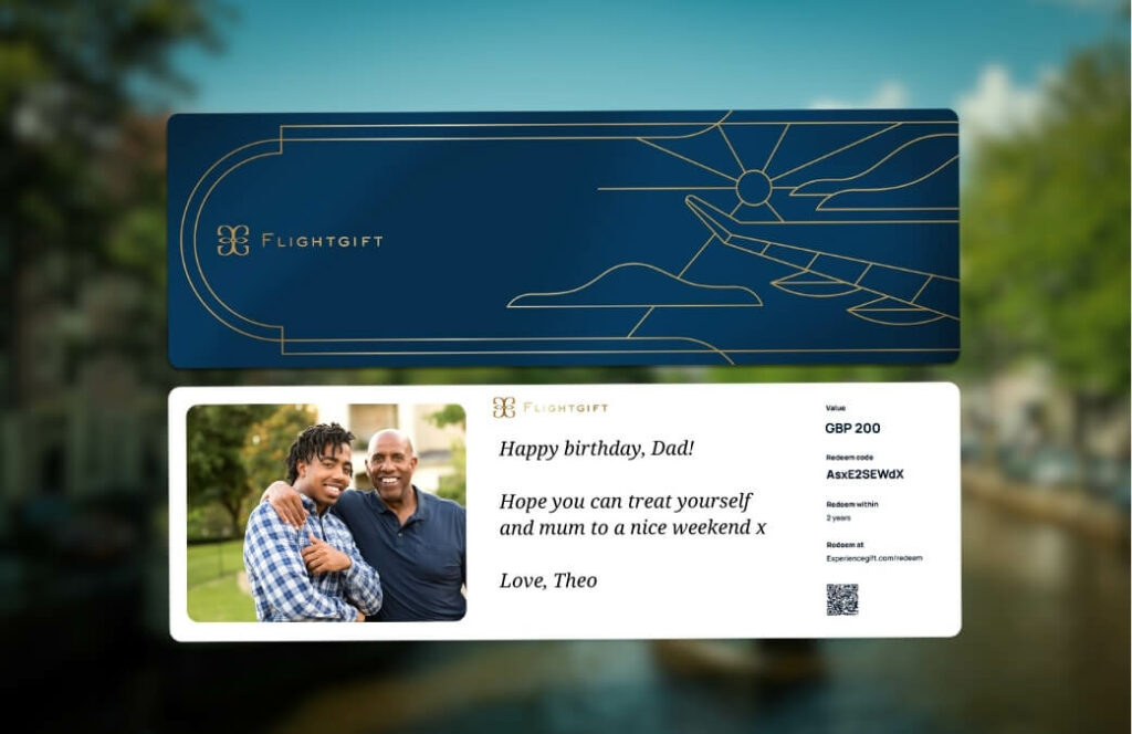Flightgift voucher, unusual 60th birthday gift for him