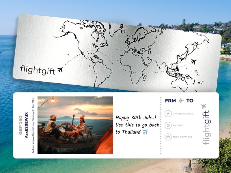 gift a flight to thailand with a flight gift voucher