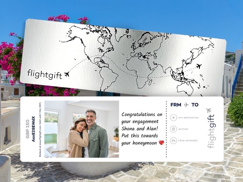 a travel voucher for flights from flightgift