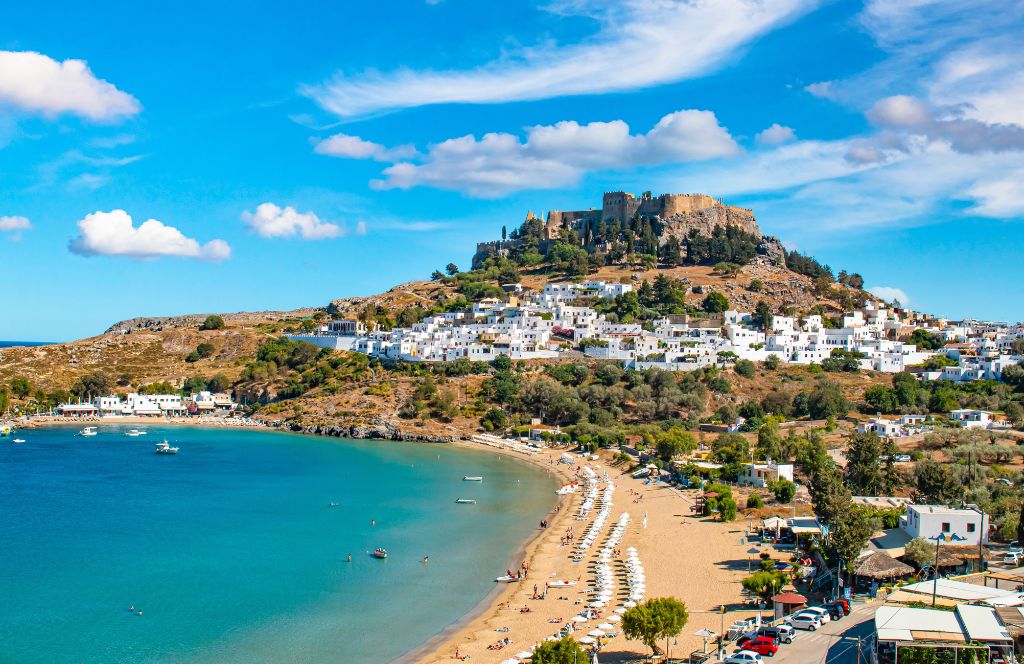 lindos in rhodes greece- one of the best cheap greek islands