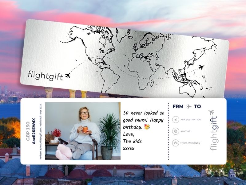 give gift vouchers for travel as one of the best luxury 50th birthday gifts for her