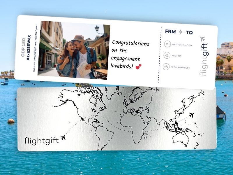 a travel gift voucher for flights to malta in january