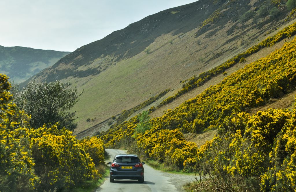 a car on a uk road trip