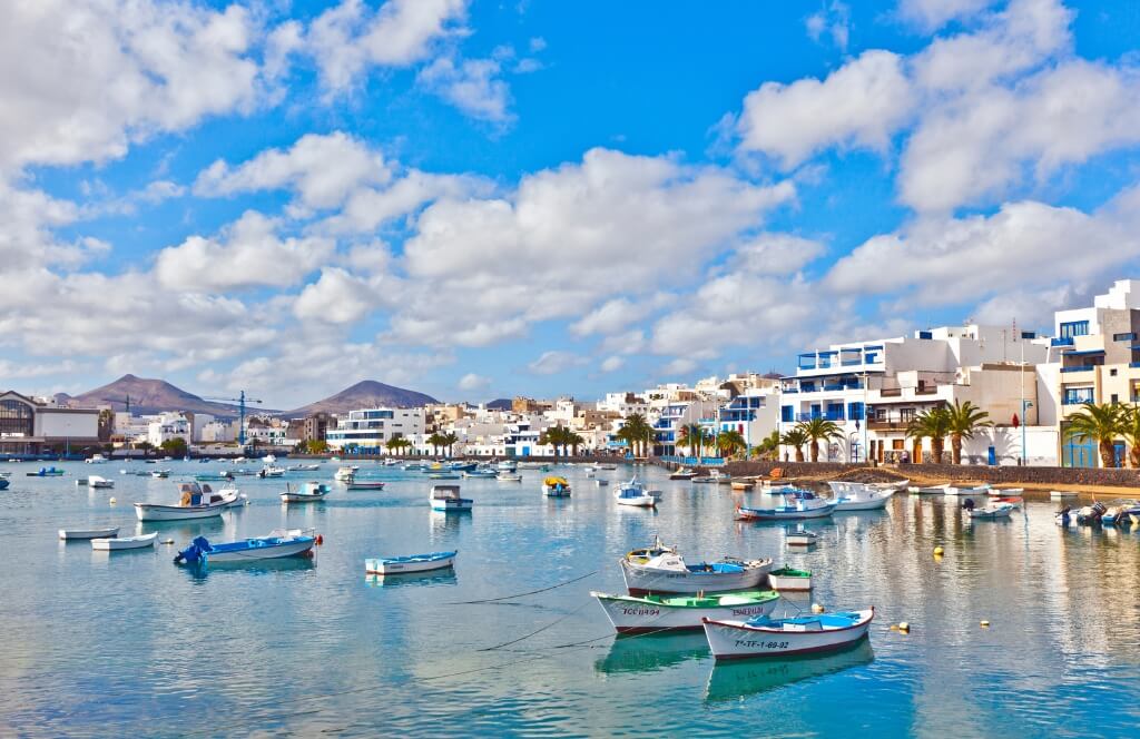 Un port à Lanzarote en décembre