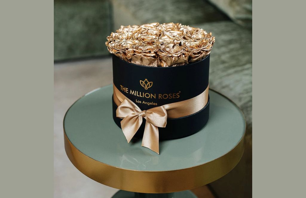 gift 24k roses as one of the best luxury 50th birthday gifts for her