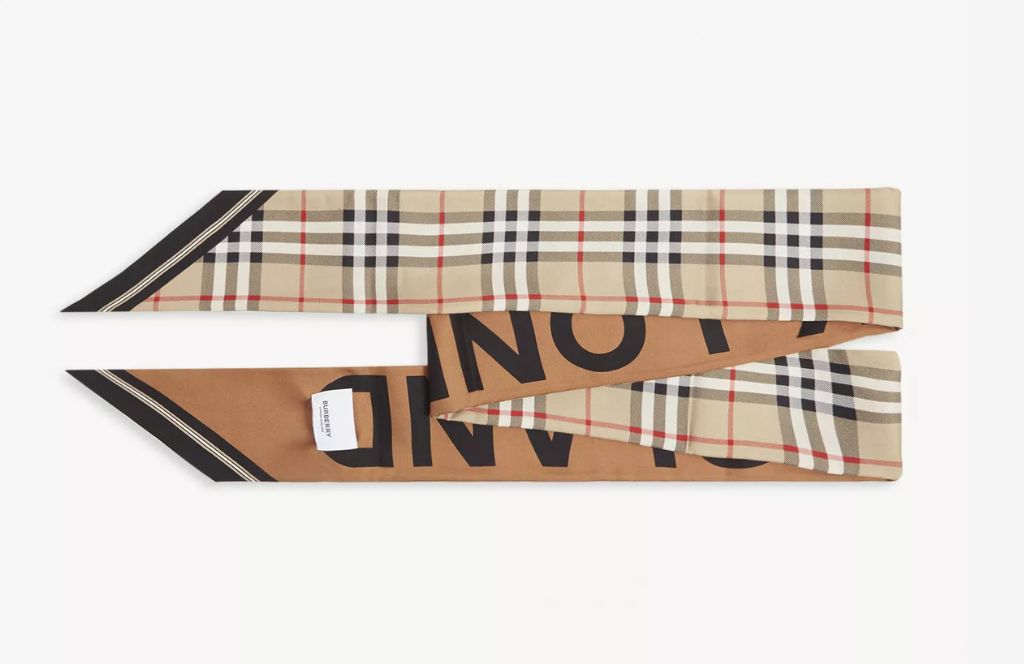 one of the best luxury 50th birthday gifts for her is a burberry scarf
