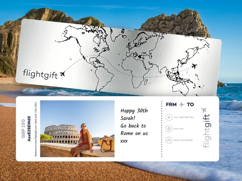 give an airline gift card as the best 30th birthday gift for travel lovers