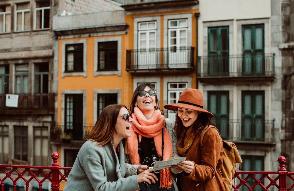 friends in porto on their 30th birthday holiday