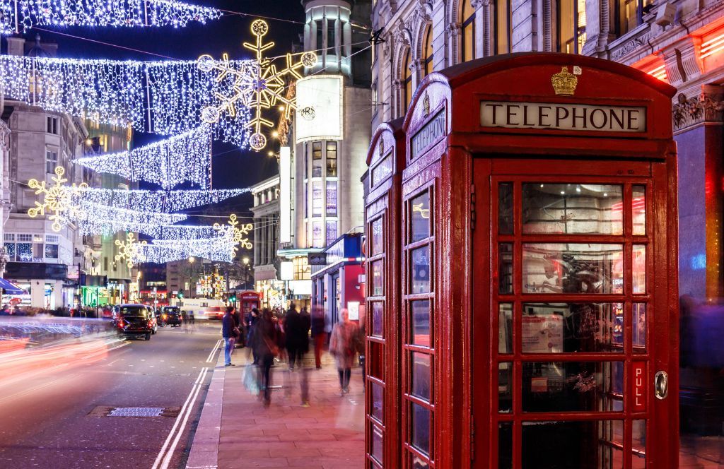 a letterbox in london at christmas in england