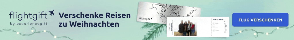 Flightgift Gutschein zu Weihnachten