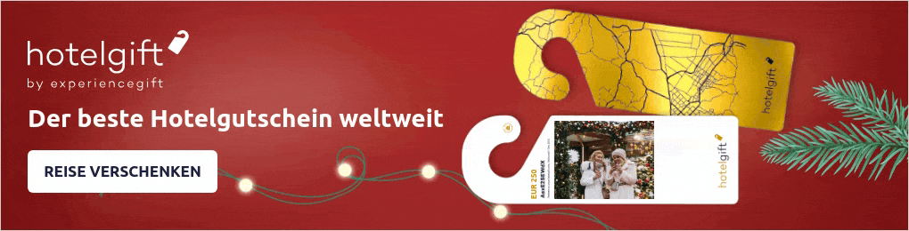 Verschenke einen Hotelgutschein zu Weihnachten