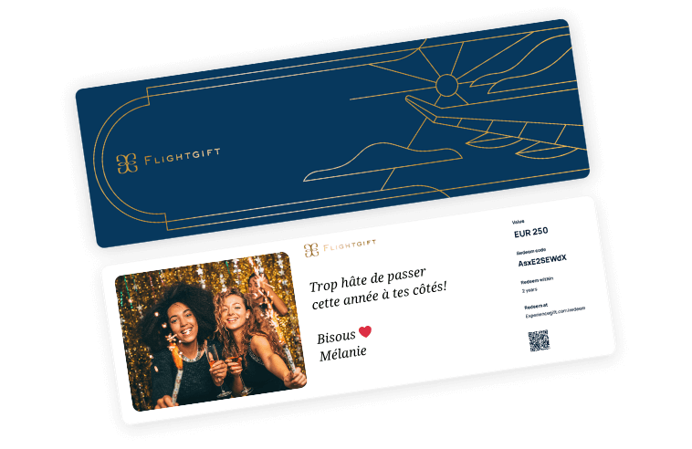 carte cadeau flightgift pour passer le nouvel an 2025