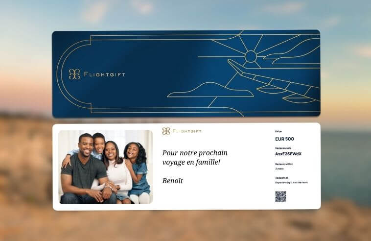 Carte cadeau Flightgift pour ou partir en Europe en mars