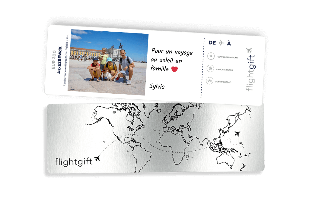 Une carte cadeau offerte pour un voyage vers une destination où partir en mars en Europe