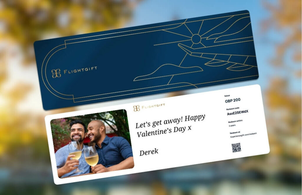 Flightgift airline voucher for a valentine's day trip