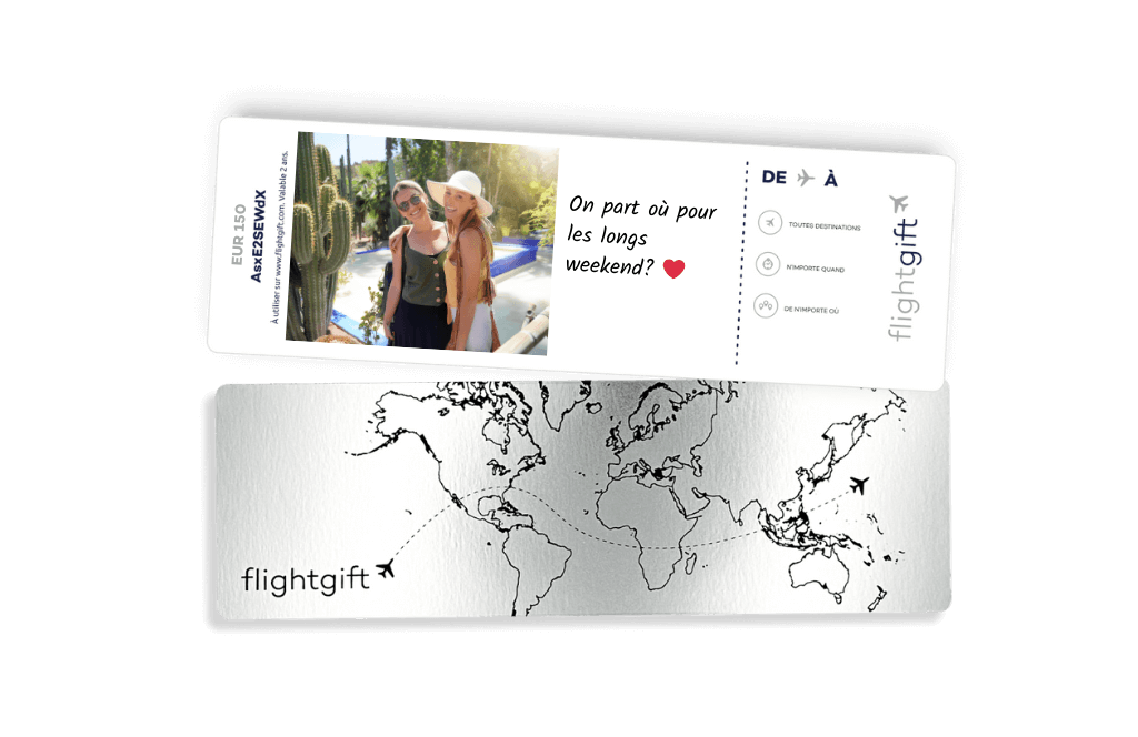Une carte cadeau Flightgift offerte pour un voyage en Europe en mai