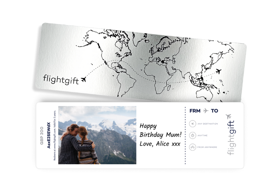 A flight gift birthday flight voucher for mum's birthday