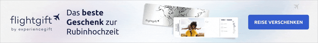 Ein Fluggutschein von Flightgift ist das beste Geschenk zum 40. Hochzeitstag