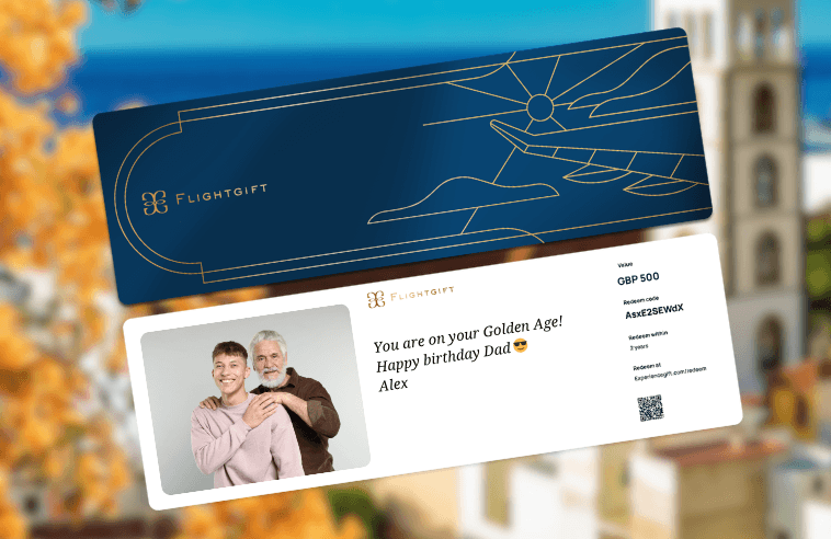 Luxurious gift card for a 50th birthday dad gift card