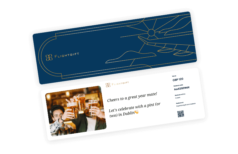flightgift travel voucher for a new years eve in dublin