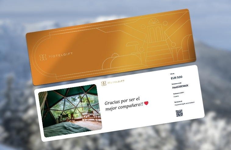 Tarjeta regalo para compañeros de trabajo - hotelgift - para regalar noches de hotel.