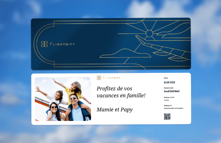 carte cadeau flightgift pour partir pendant les vacances de février 2026
