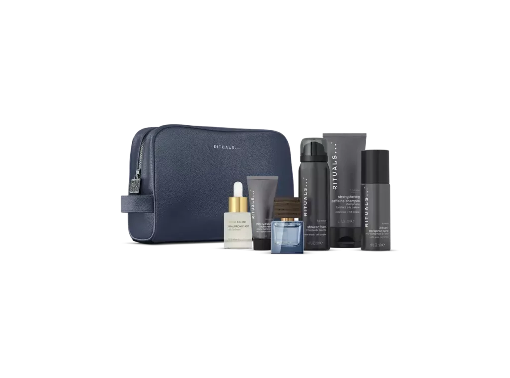 Neceser de viaje y cuidado facial para hombre