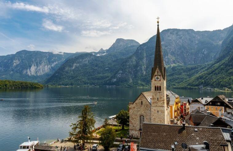 Hallstatt im Salzkammergut im August