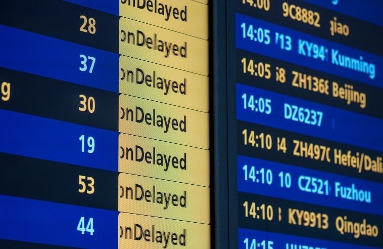 lots of flights delayed