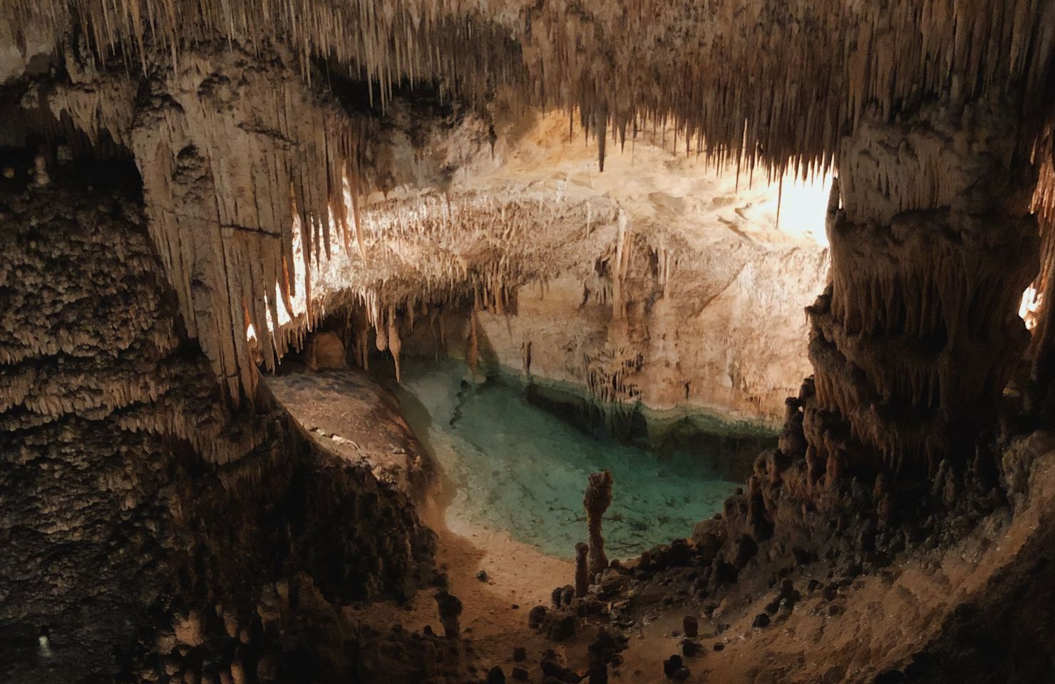 Inside of a cave in Mallorca